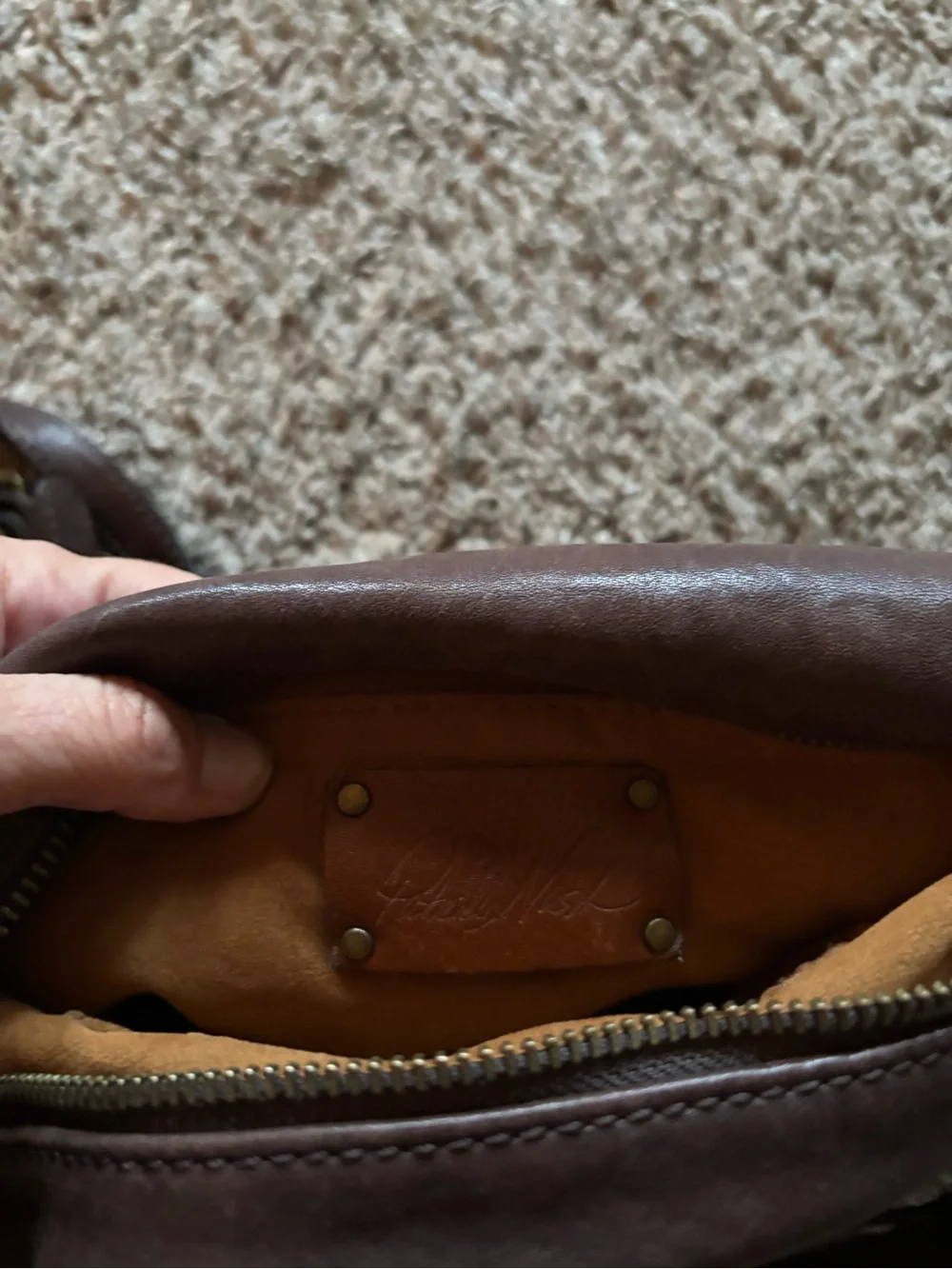 Patricia Nash Women's Distressed Leather Crossbody Bag - Dark Brown